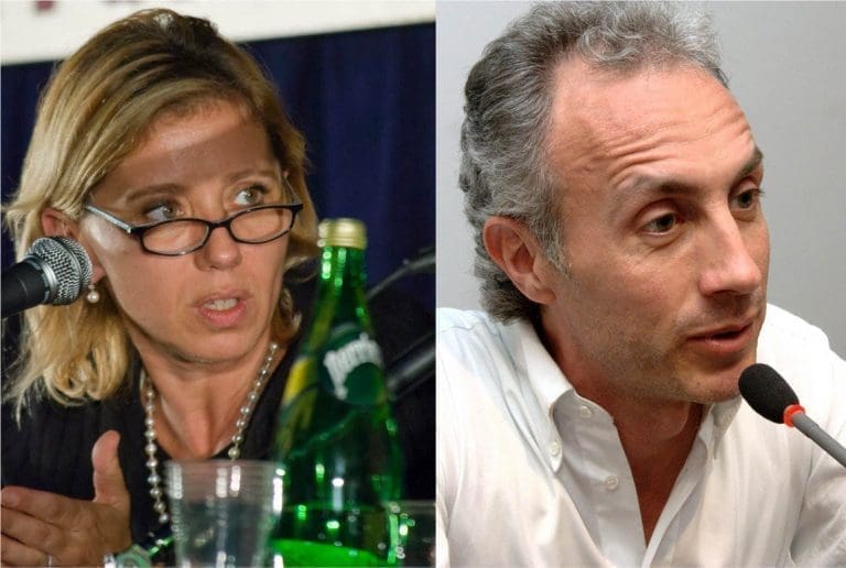 Concita de Gregorio and Marco Travaglio