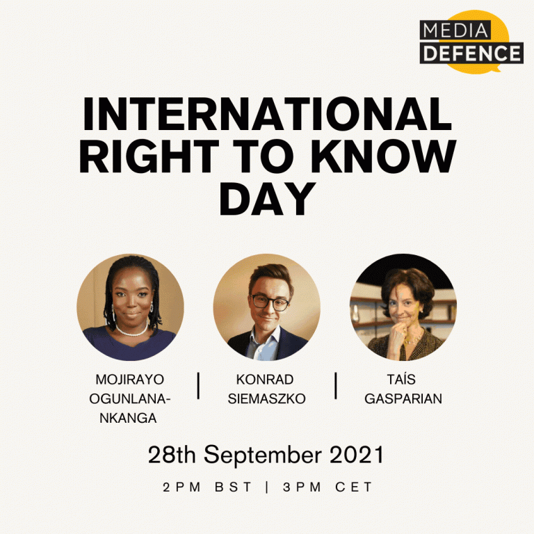 International Right to Know Day webinar panellists