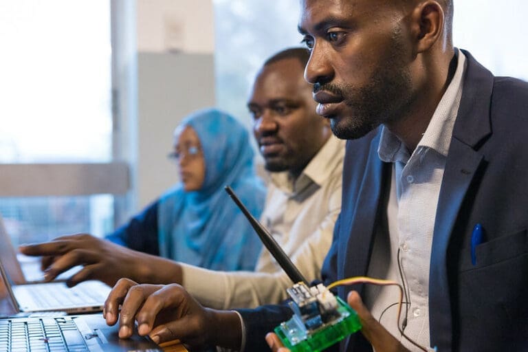 First year Master's students in the African Center of Excellence in the Internet of Things (ACEIoT) in Rwanda.