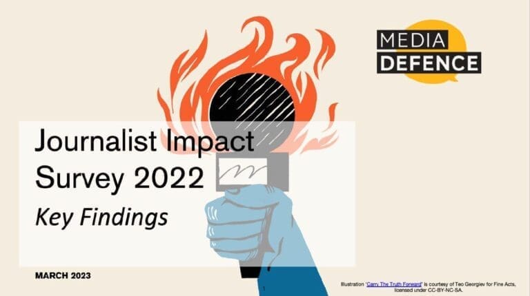 Journalist Impact Survey 2022 front cover