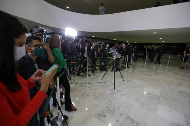Movement of journalists at the Planalto Palace, in Brasília - Pedro Ladeira - Aug. 19, 2020 / Folhapress