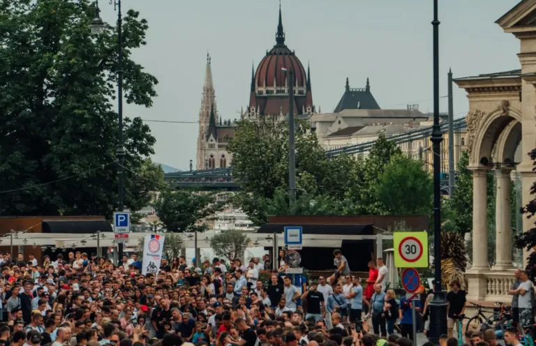 Budapest crowd